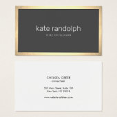 Einfache Kohle Grau, moderne Goldgrenze (Vorne & Hinten)