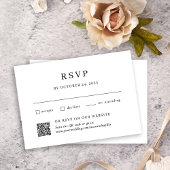 Einfache Kombo Traditionelle Hochzeit und QR Code  Begleitkarte