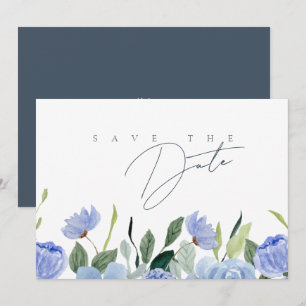 Einfache königsblaue wilde Blaue Blumen Hochzeit S Save The Date