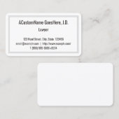 Einfache, konservative Anwaltskarte Visitenkarte (Vorne/Hinten)