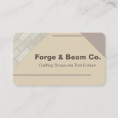 Einfache Konstruktion aus beigen Betonziegeln Visitenkarte (Vorderseite)