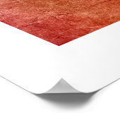 Einfache Kontur der Blume Vibranntfarbener Hinterg Poster (Ecke)