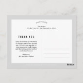 Einfache Kontur Hochzeit Vielen Dank Postkarte (Rückseite)