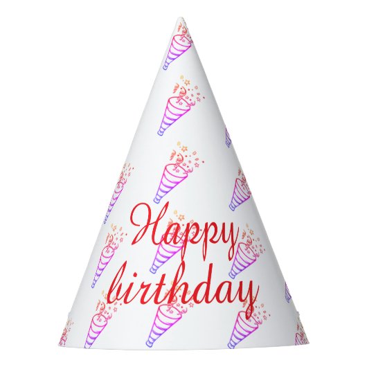 Einfache Kontur Party Partyhütchen (Vorderseite)