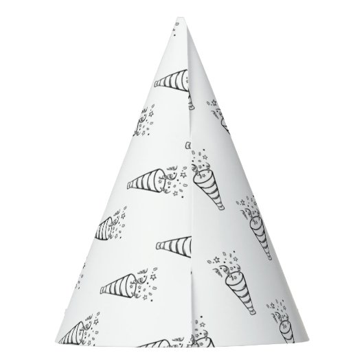 Einfache Kontur Party Partyhütchen (Rückseite)