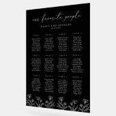 Einfache Kontur Schwarz-Akryllische Sitzkarte Acrylschild (Winkel)