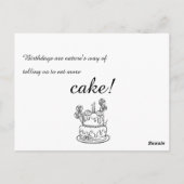 Einfache Kontur zum Geburtstag Postkarte (Rückseite)