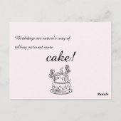 Einfache Kontur zum Geburtstag Postkarte (Rückseite)