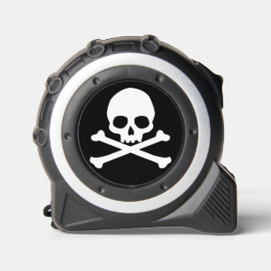 Einfache Kopfhaut und Crossbones Klassischer Runds Maßband