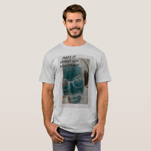 Einfache Kopfhörer mit verschiedenen Brillengläser T-Shirt