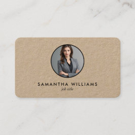 Einfache Kopfschuss-Foto oder Logo-Kraft Visitenkarte