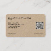 Einfache Kopfschuss-Foto oder Logo-Kraft Visitenkarte (Rückseite)