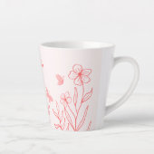 einfache korallenrosa Botanik Milchtasse (Rechts)