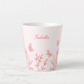 einfache korallenrosa Botanik Milchtasse (Vorderseite)