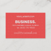 Einfache Korallenrosa und Minzgrün minimalistische Visitenkarte (Rückseite)