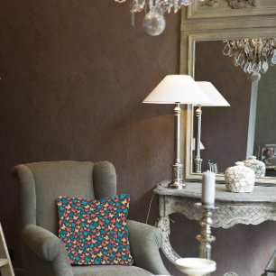 Einfache Korallenschildkröte Graue Butterfly-Muste Kissen