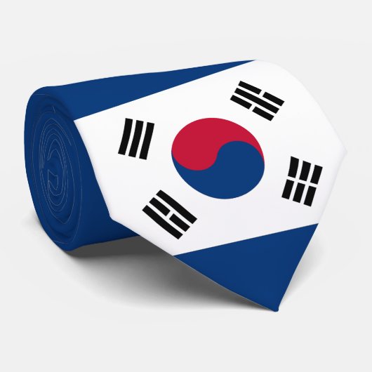 Einfache Koreaner-Hangeul-Krawatte mit Flagge Krawatte (Gerollt)
