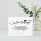 Einfache Kostüme aus weißem Halloween-Party Einladung (Stehend Vorderseite)