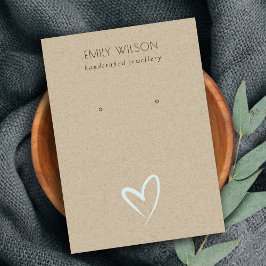 Einfache Kraft Blue Heart Stuart Earring Display Visitenkarte