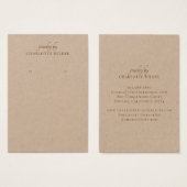 Einfache Kraft Earring Display Card (Vorne & Hinten)