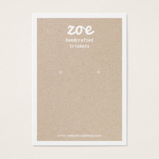 Einfache Kraft Earring Display Card (Vorderseite)