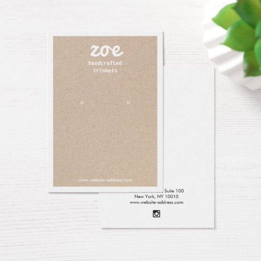 Einfache Kraft Earring Display Card (Schreibtisch)