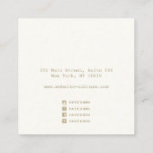 Einfache Kraft Earring Juwelenanzeige Quadratische Visitenkarte (Rückseite)