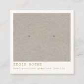 Einfache Kraft Earring Juwelenanzeige Quadratische Visitenkarte (Vorderseite)