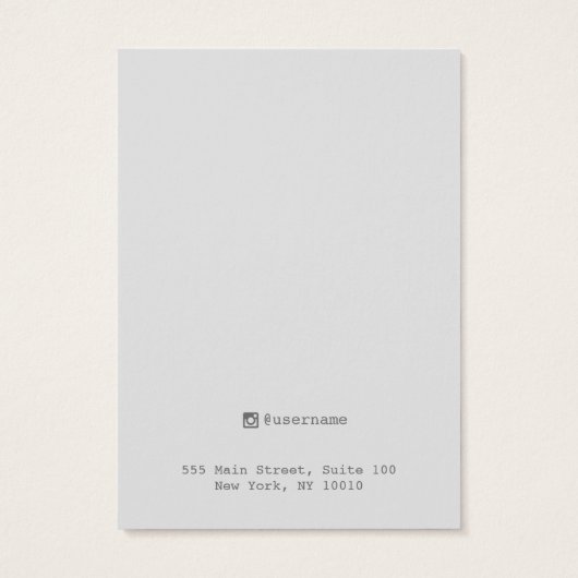 Einfache Kraft Earring Juwelier Display Card (Rückseite)