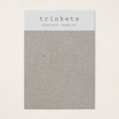 Einfache Kraft Earring Juwelier Display Card (Vorderseite)