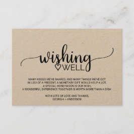 Einfache Kraft-Kalligrafie Hochzeitswünsche gut Begleitkarte