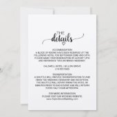 Einfache Kraft-Kalligrafie in einer Hochzeit Einladung (Rückseite)