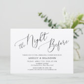 Einfache Kraft Kalligrafie Rustikale Probe Abendes Einladung (Stehend Vorderseite)