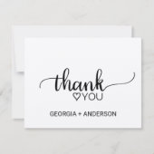 Einfache Kraft-Kalligrafie Vielen Dank Postcard Einladung (Vorderseite)