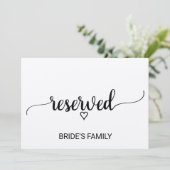 Einfache Kraft-Kalligrafie-Zeichen Einladung (Stehend Vorderseite)