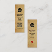 Einfache Kraft Paper Lesezeichen Card Mini Visitenkarte (Vorne/Hinten)