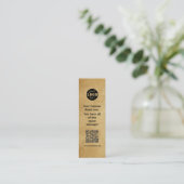Einfache Kraft Paper Lesezeichen Card Mini Visitenkarte (Stehend Vorderseite)