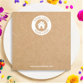 Einfache Kraft Paper Necklack Armband Display Card Quadratische Visitenkarte