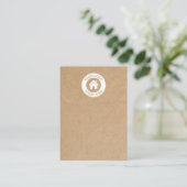 Einfache Kraft Paper Necklack Armband Display Card Visitenkarte (Stehend Vorderseite)