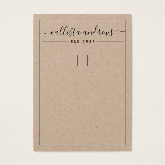 Einfache Kraft-Papier-Schlüsselanhänger-Grafikkart (Vorderseite)