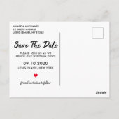Einfache Kraft Vow Erneuerung Save the Date Postkarte (Rückseite)