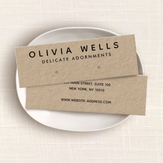 Einfache Kraftkopferdarstellung Mini Visitenkarte