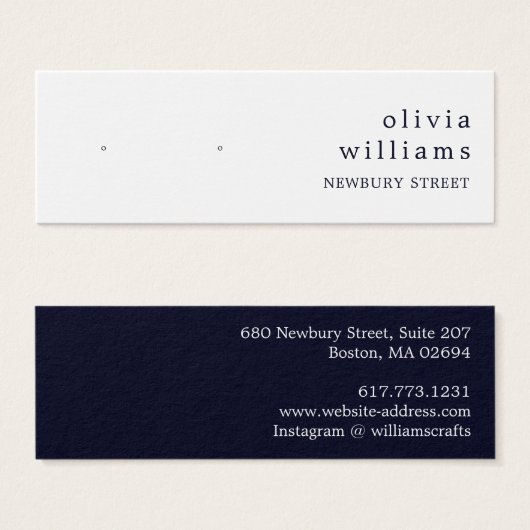 Einfache Kraftpapiersteckkarte (Vorne & Hinten)