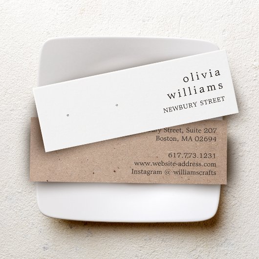 Einfache Kraftpapiersteckkarte