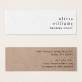 Einfache Kraftpapiersteckkarte (Vorne & Hinten)