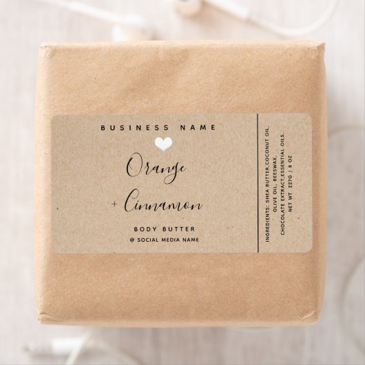 Einfache Krafttypografie Weißherz-Butter (Insitu)