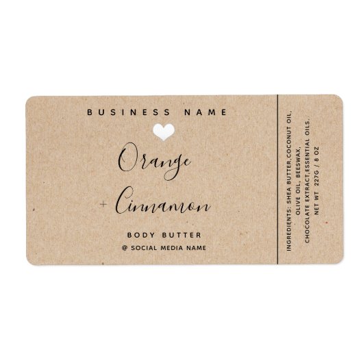 Einfache Krafttypografie Weißherz-Butter (Vorne)