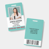 Einfache Krankenhausärztliche ID Ausweis (Vorder- & Rückseite)