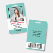 Einfache Krankenhausärztliche ID Ausweis (Vorder- & Rückseite)