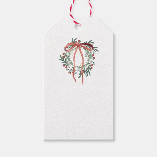 Einfache Kranz-Geschenkkarte Geschenkanhänger (Vorderseite)